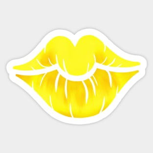 Yellow Lips Sticker